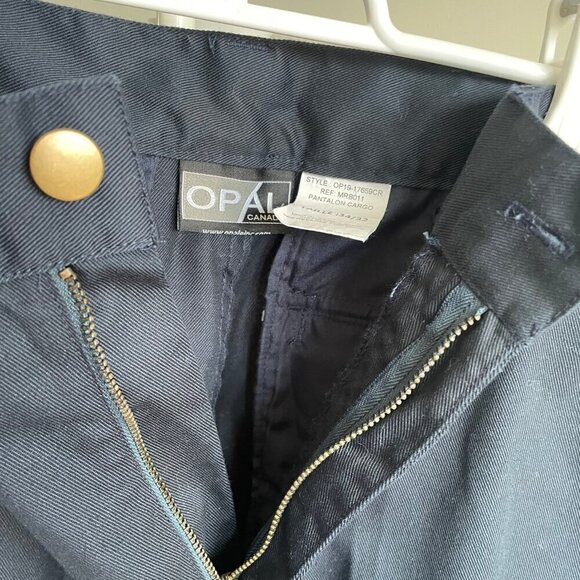 Opal Navy Blue Tough Cargo Pants Montreal 34' x 32' Men's, Eight Pockets - Picture 7 of 15